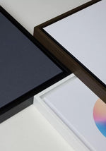 Canvas print frame options showing stretched and black framed display. Gallery wrapped edges ready to hang.