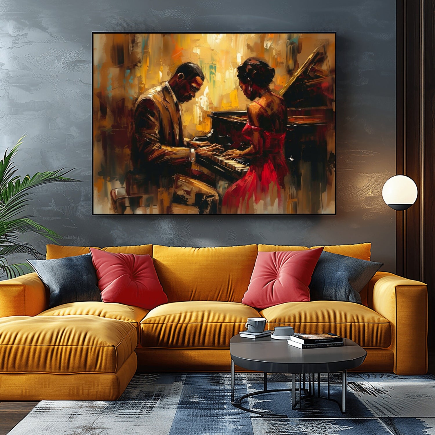 Black Jazz Music Canvas Print, African Jazz Music Wall Art, African American Jazz Club Art, Jazz Painting, Jazz Canvas Print, Jazz Orchestra